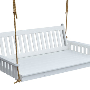 6' Poly Traditional English Swing Bed - White