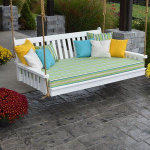 6' Poly Traditional English Swing Bed - White
