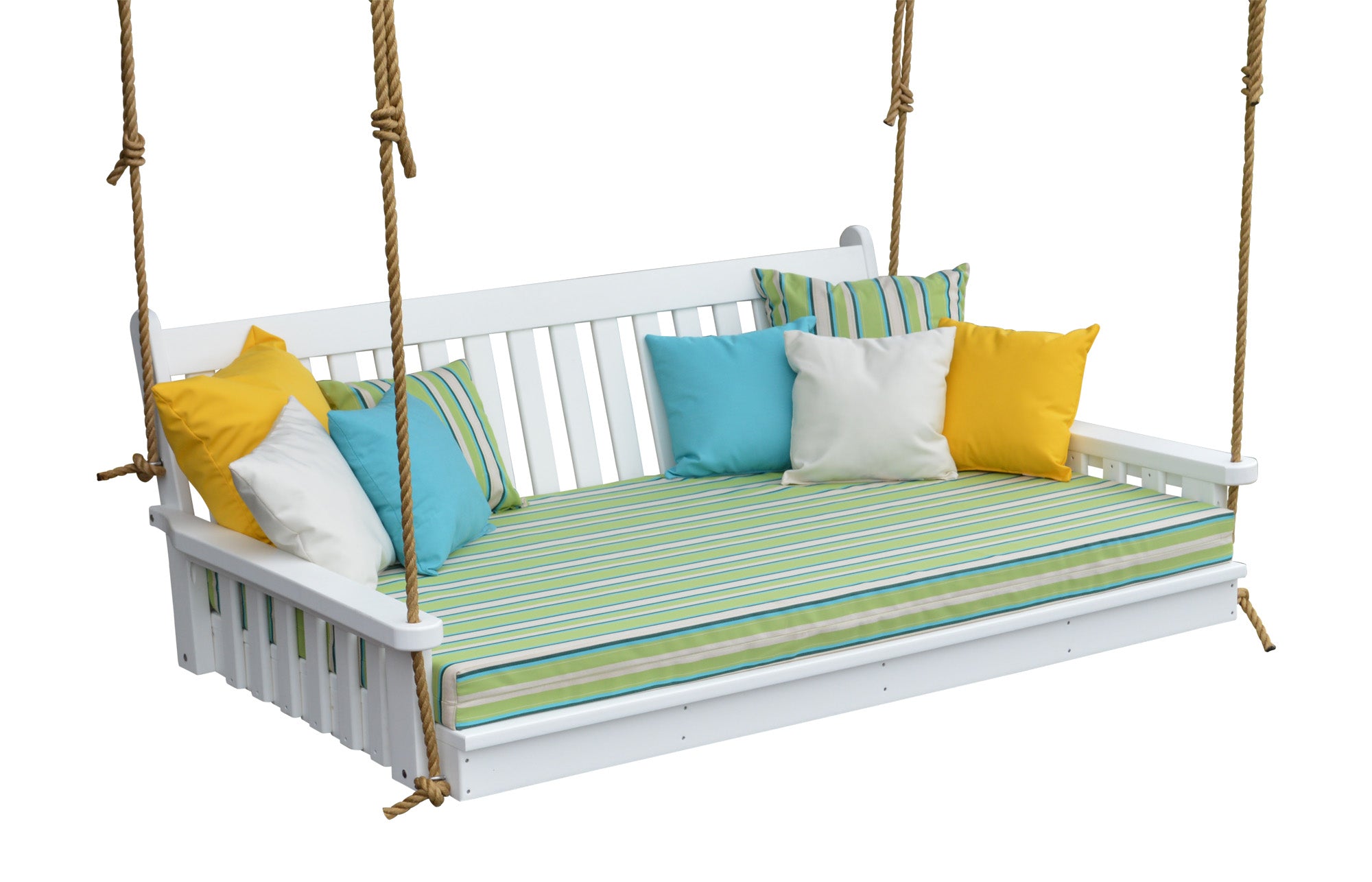 6' Poly Traditional English Swing Bed - White