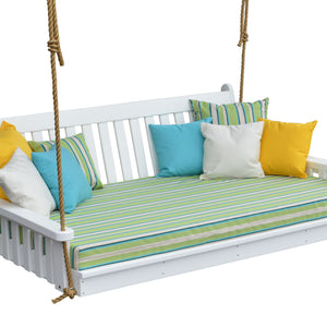 6' Poly Traditional English Swing Bed - White