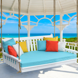 6' Poly Traditional English Swing Bed - White