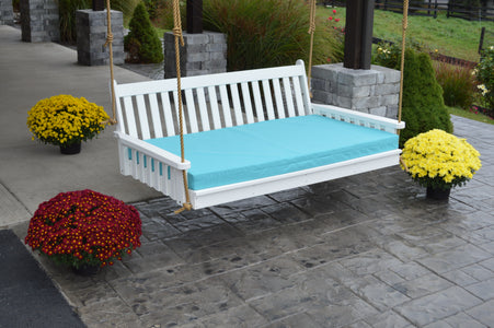 6' Poly Traditional English Swing Bed - White