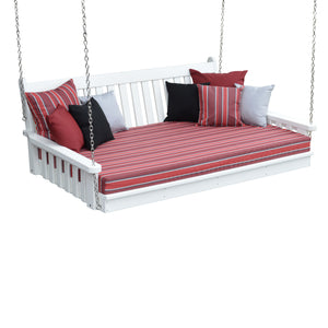 6' Poly Traditional English Swing Bed - White