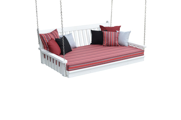 6' Poly Traditional English Swing Bed - White