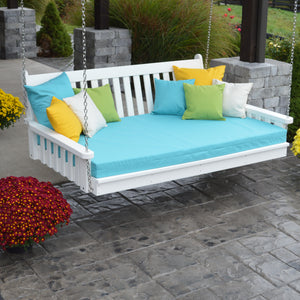 6' Poly Traditional English Swing Bed - White