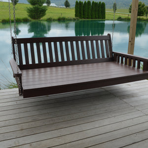 6' Poly Twin Traditional English Swing Bed - Brown