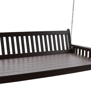 6' Poly Twin Traditional English Swing Bed - Brown