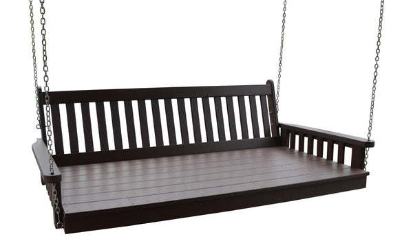 6' Poly Twin Traditional English Swing Bed - Brown