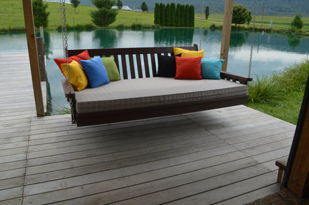 6' Poly Twin Traditional English Swing Bed - Brown