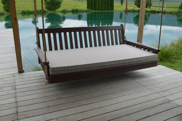 6' Poly Twin Traditional English Swing Bed - Brown