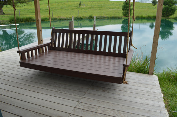 6' Poly Twin Traditional English Swing Bed - Brown