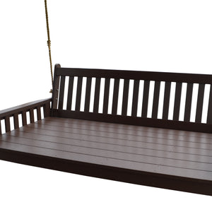 6' Poly Twin Traditional English Swing Bed - Brown