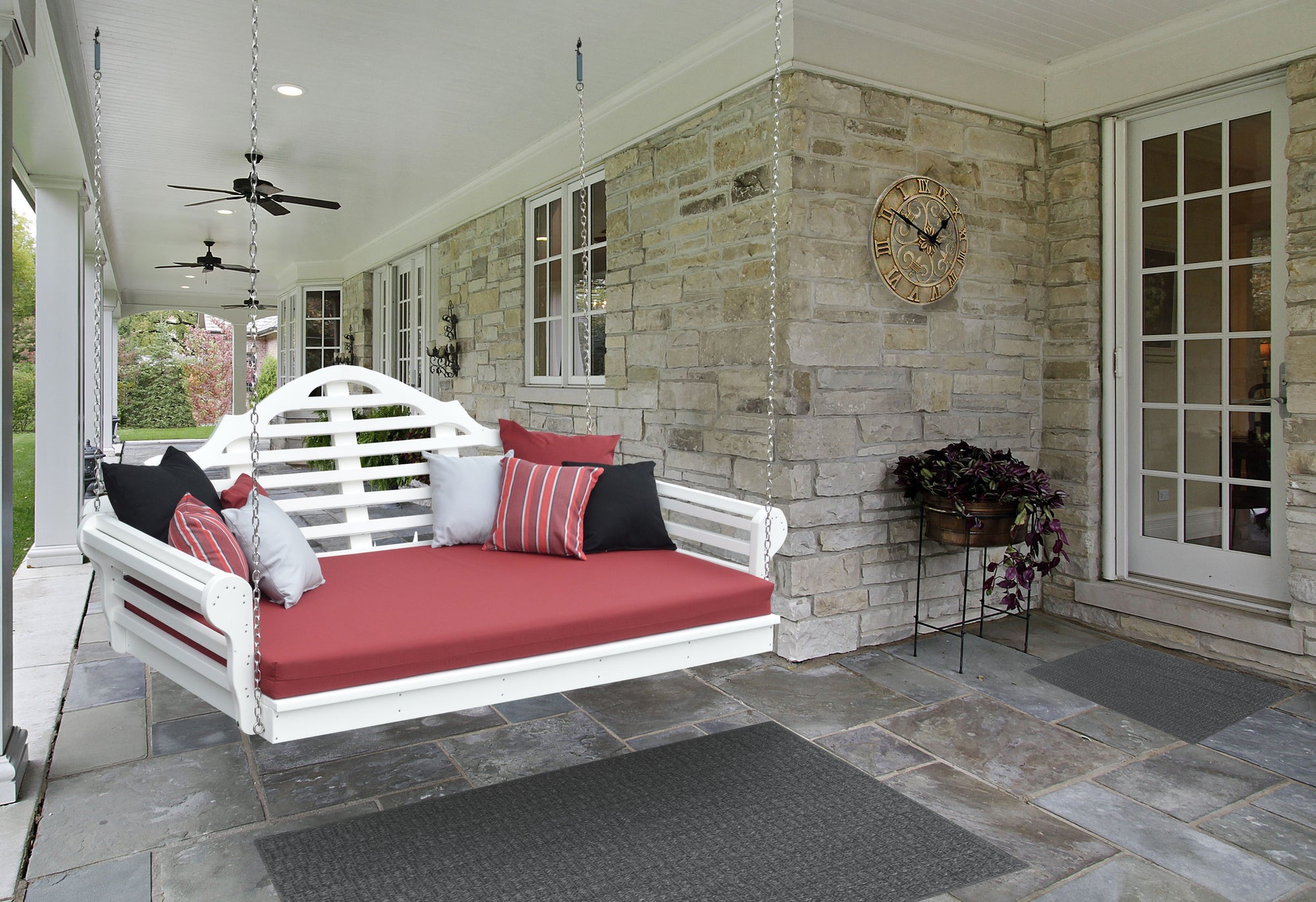 5' Poly Marlboro Swing Bed - White