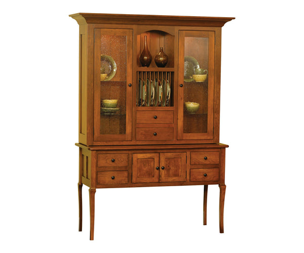 Jacob Martin - Amish Hardwood 2 Door Dining Hutch With Plate Dividers