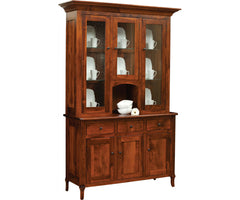 Jacob Martin - Amish Hardwood 3 Door Buffet With Hutch