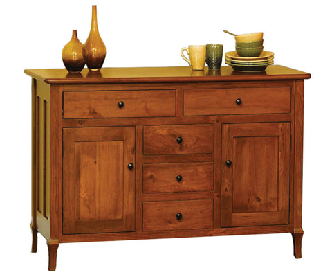 Jacob Martin - Amish Hardwood Server Cabinet With 5 Drawers