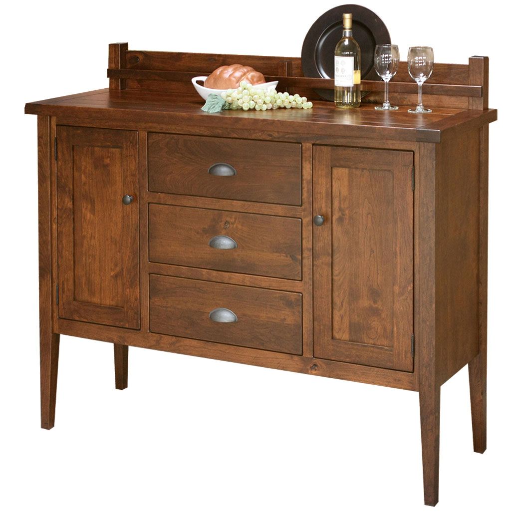 Jacoby - Amish Solid Wood 54" Sideboard Cabinet with Plate Rack
