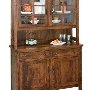 Jordan- Amish Solid Wood 2 Door Dining Hutch