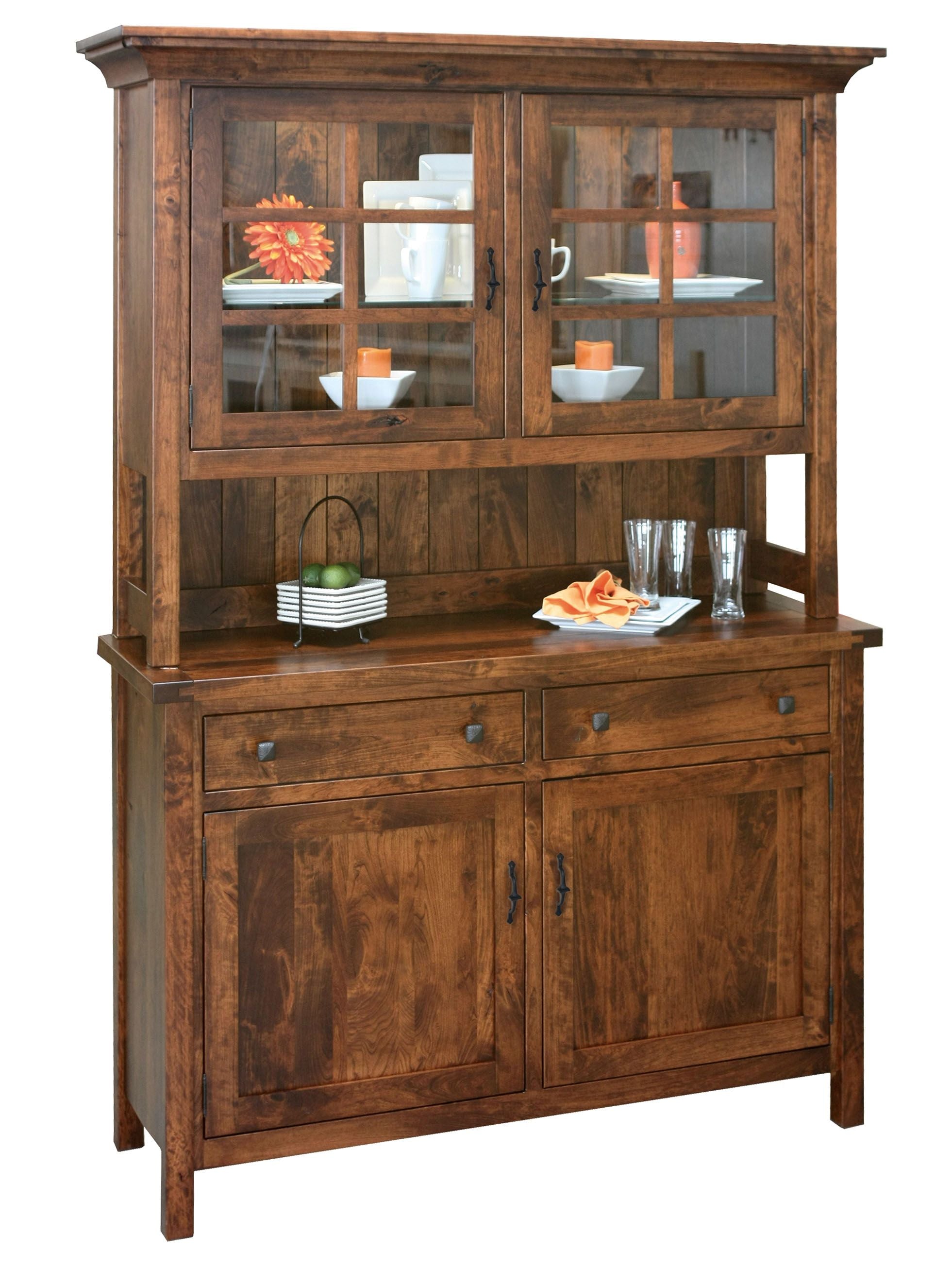 Jordan- Amish Solid Wood 2 Door Dining Hutch