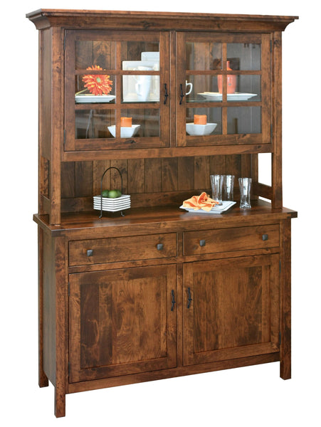 Jordan- Amish Solid Wood 2 Door Dining Hutch