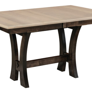 Kimberly Trestle - Handcrafted Solid Top or Extension Dining Table