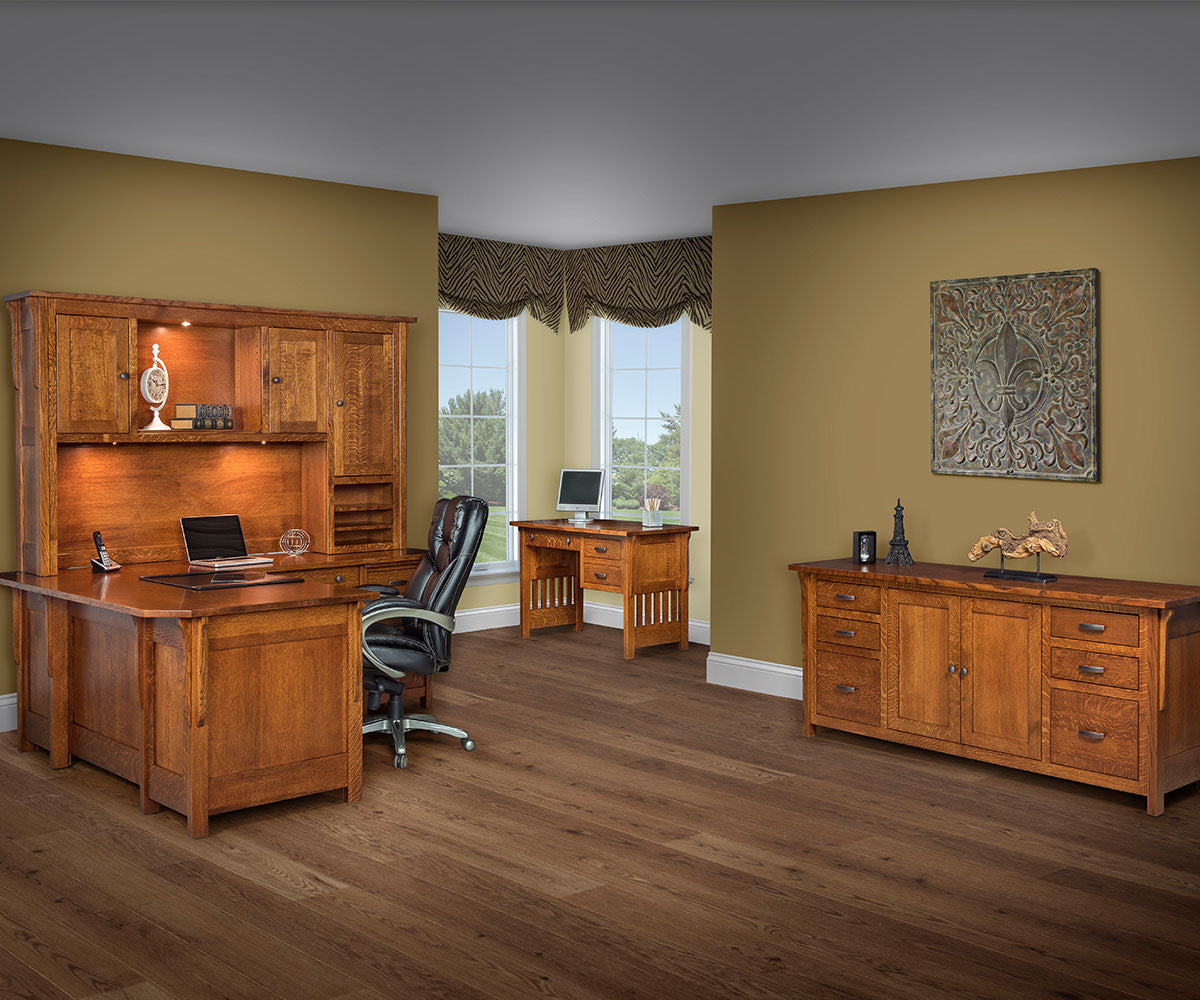 Boston- Amish Solid Wood Corner Desk