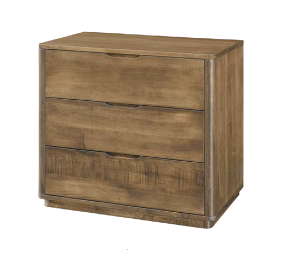 Lacie - Amish Solid Wood 3 Drawer Nightstand
