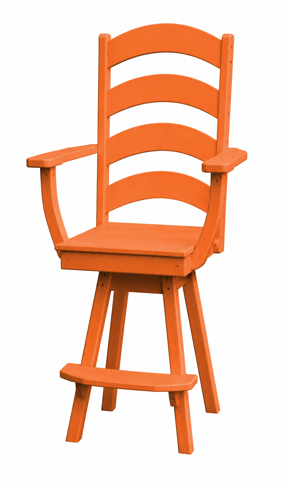 Poly Outdoor Ladderback Stationary Bar Chair