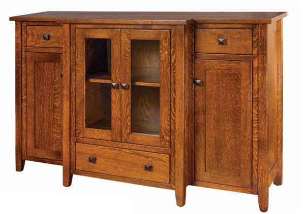 Lakeland - Amish Handcrafted Display Buffet Cabinet