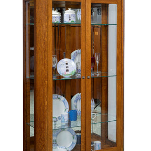 Latonia- Amish Solid Wood 2 Door Curio Display Cabinet
