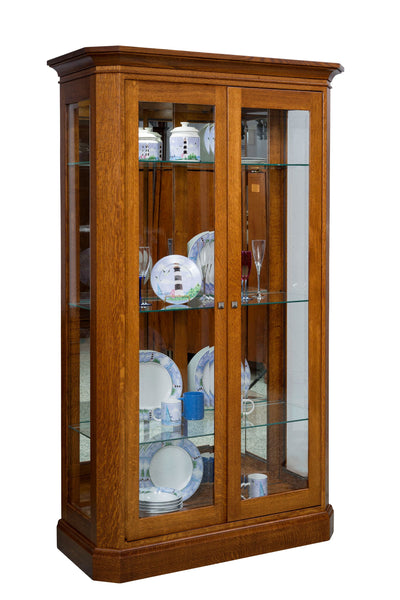 Latonia- Amish Solid Wood 2 Door Curio Display Cabinet