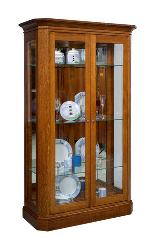 Latonia- Amish Solid Wood 2 Door Curio Display Cabinet