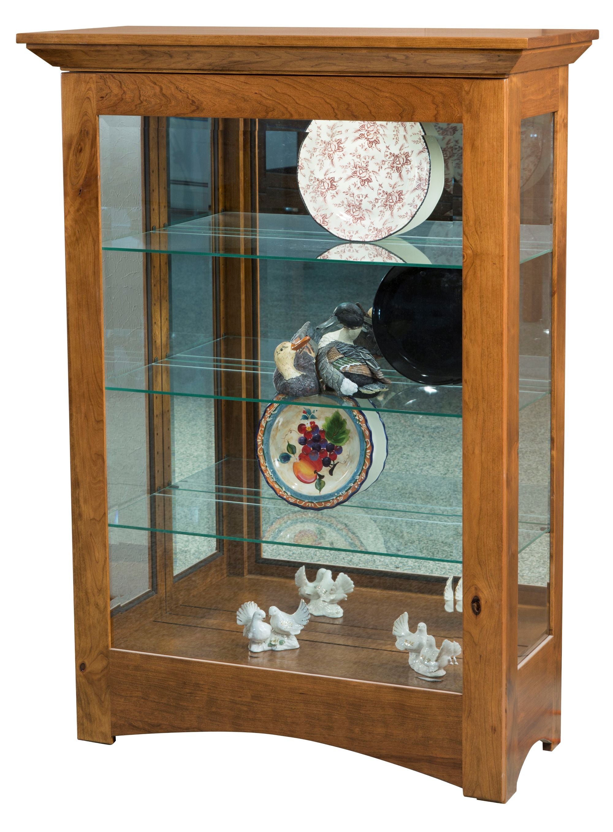 Leda- Amish Solid Wood Curio Display Cabinet