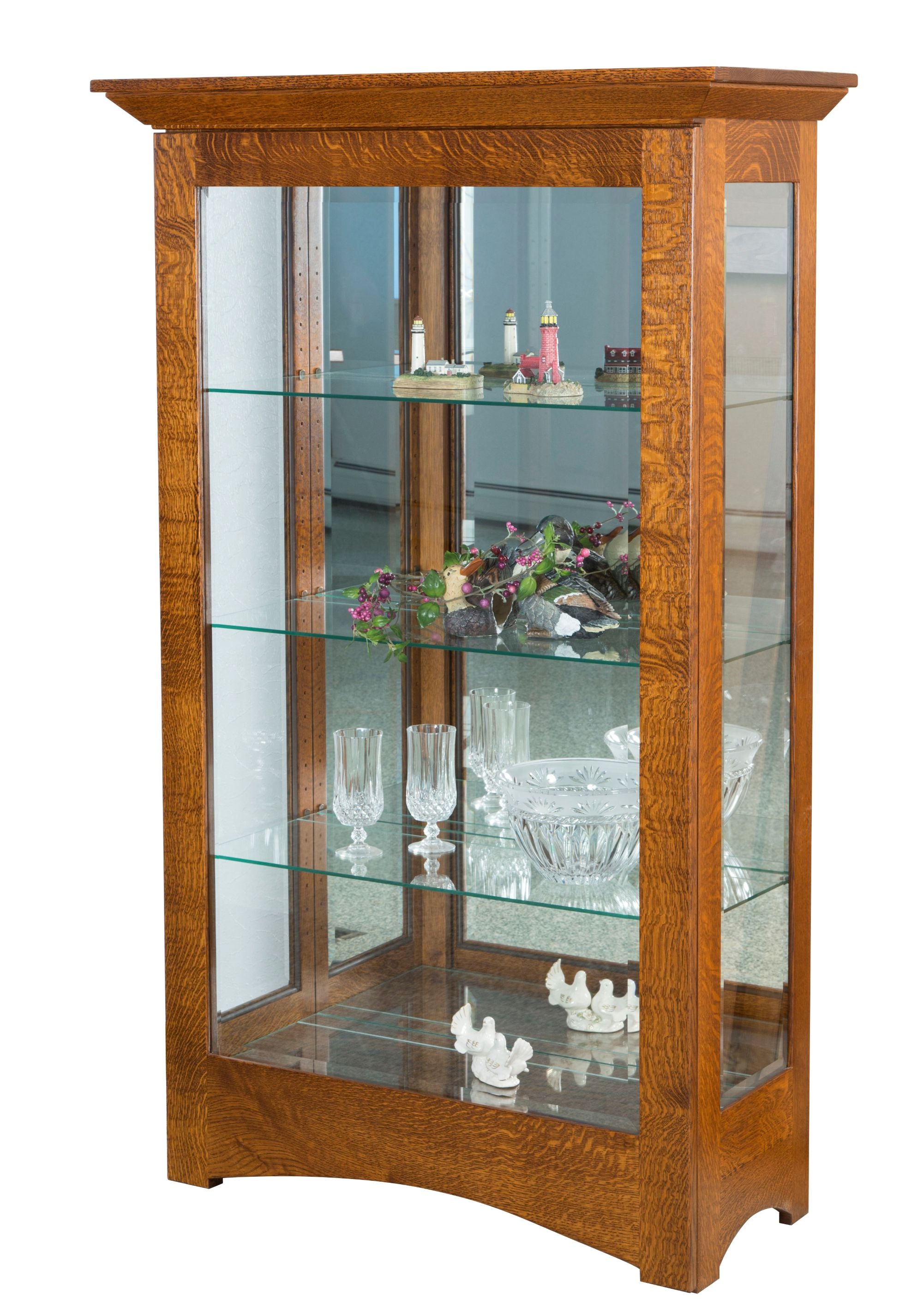 Leda- Amish Solid Wood Curio Display Cabinet