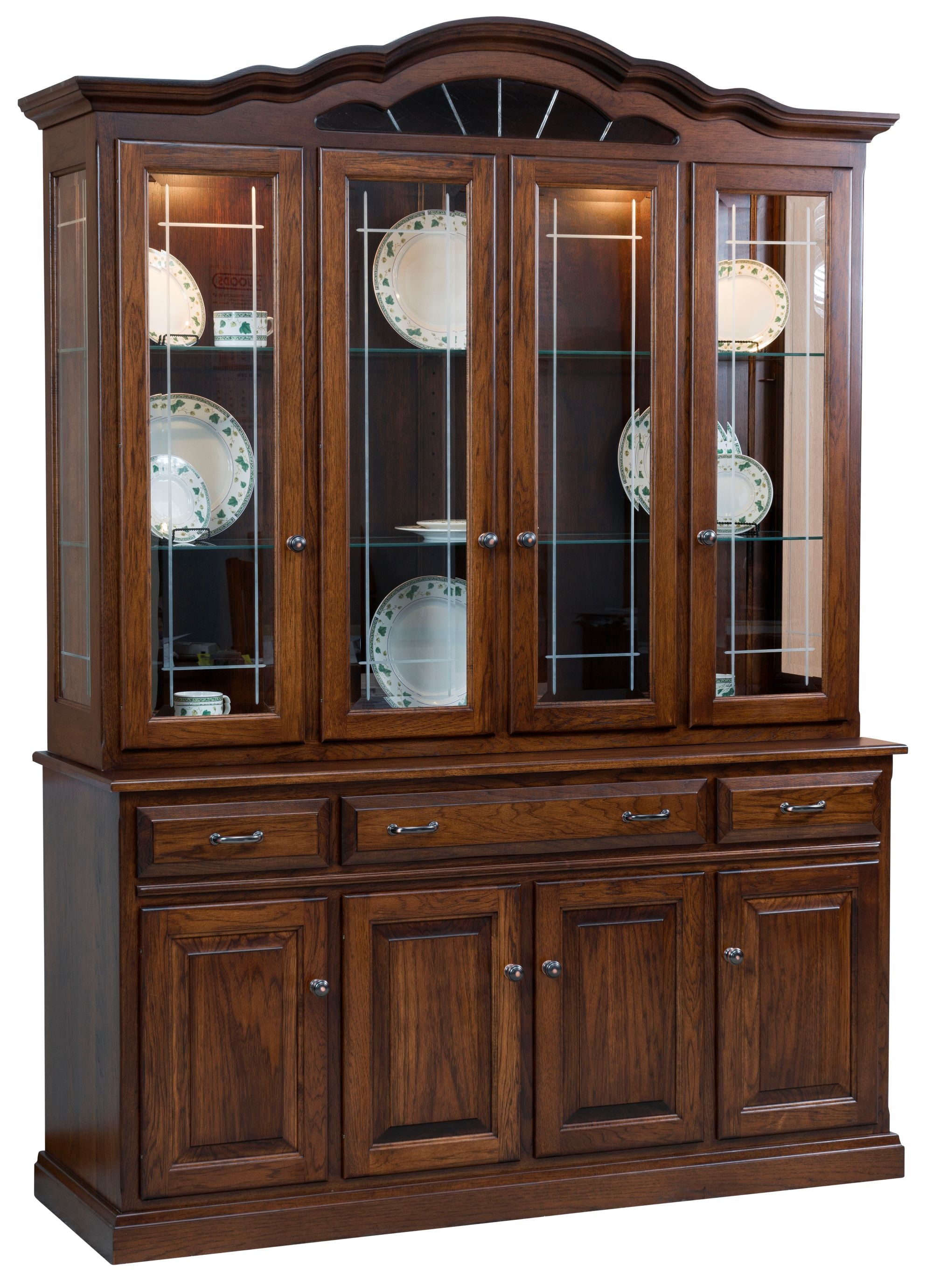 Legacy - Amish Solid Wood 4 Door Dining Hutch