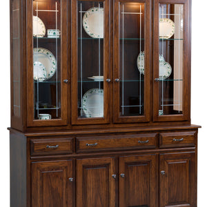 Legacy - Amish Solid Wood 4 Door Dining Hutch