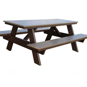 Lehman - Poly Outdoor 6' Picnic Table With Bench