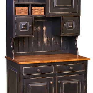 Little Lizzie - Amish Handcrafted Cabinet With Hutch And Optional Baskets