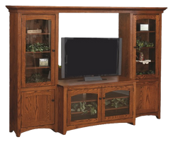 Modern Mission - Amish Modern Shaker 4 Piece Entertainment Center