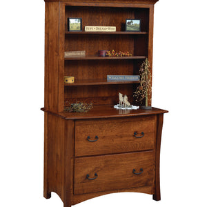 Master - Amish Lateral File Cabinet with Optional Bookcase Topper