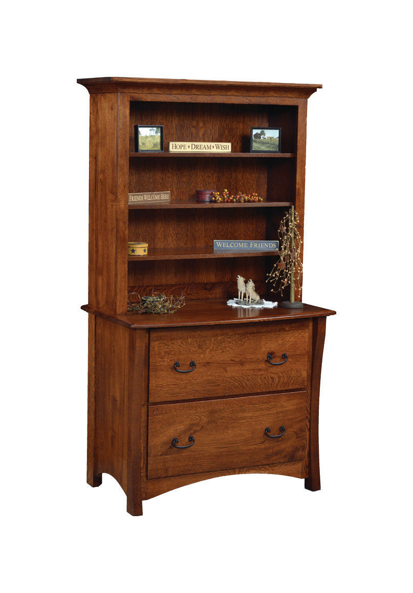Master - Amish Lateral File Cabinet with Optional Bookcase Topper