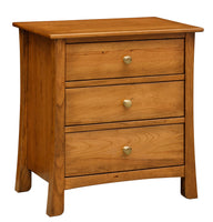 Madison - Hardwood Amish 3 Drawer Nightstand