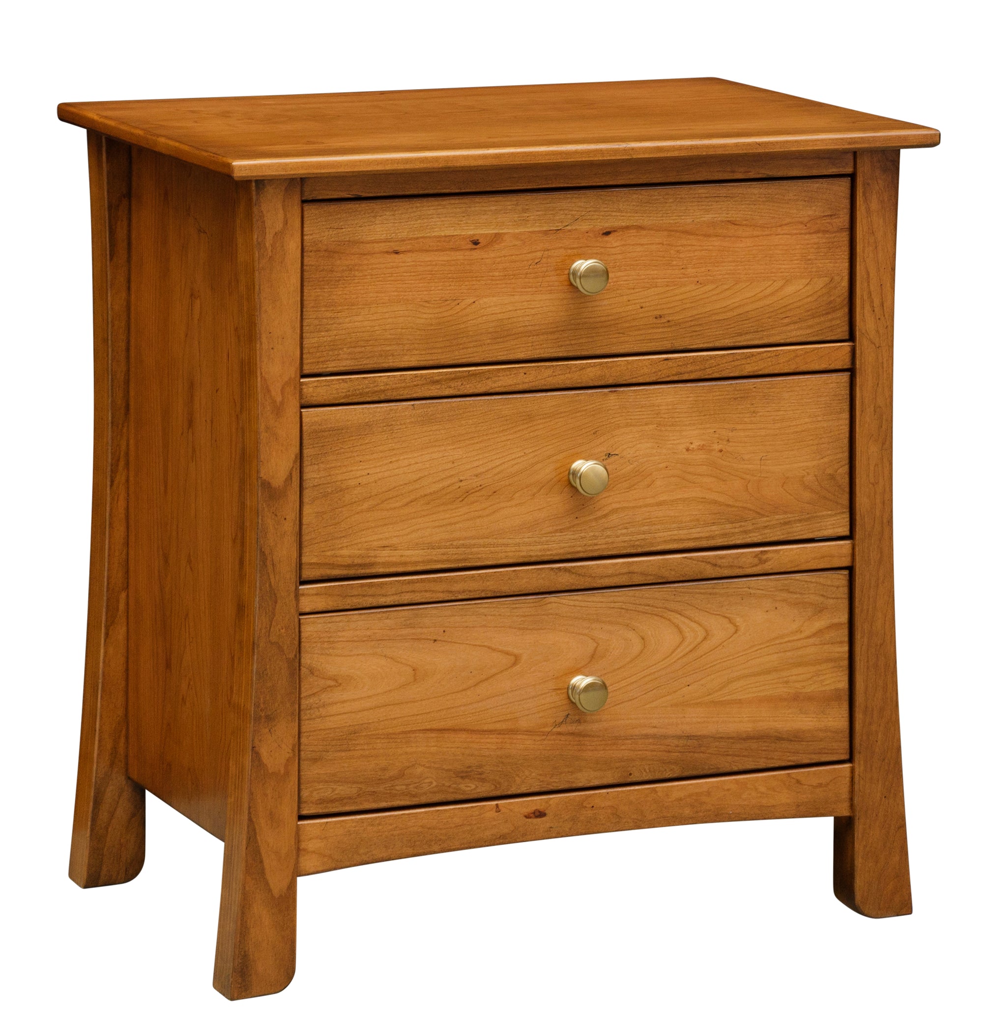 Madison - Hardwood Amish 3 Drawer Nightstand
