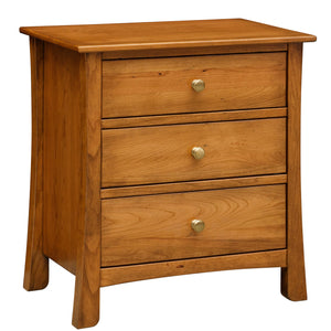 Madison - Hardwood Amish 3 Drawer Nightstand