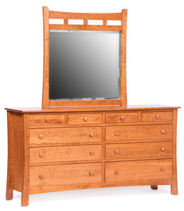 Madison - Hardwood Amish Triple Dresser With Optional Mirror