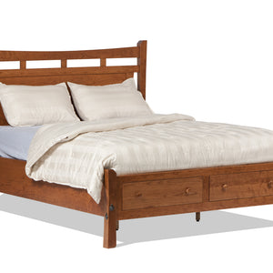Madison - Hardwood Panel Low Footboard Bed with Optional Under Bed Storage