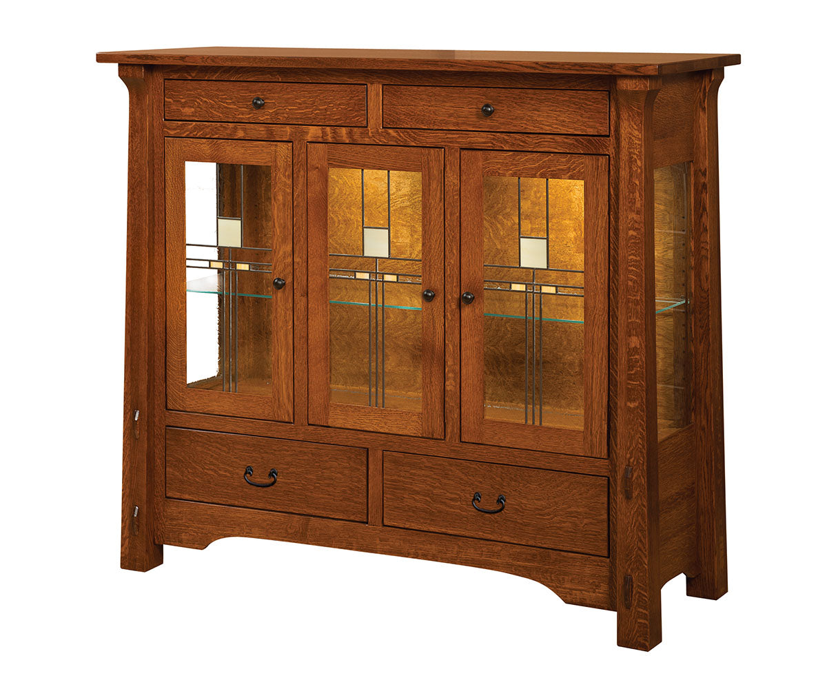 Manitoba - Amish Handcrafted 3 Door 4 Drawer High Buffet