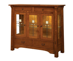 Manitoba -  Amish Solid Wood Display Buffet Cabinet