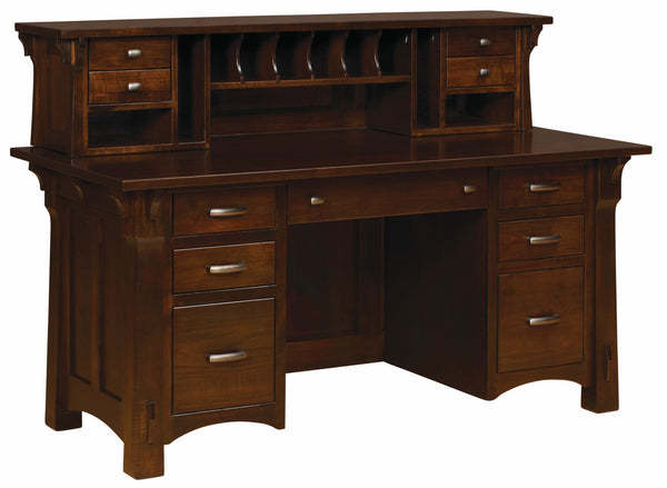 Manitoba - Amish Hardwood File Desk With Optional Hutch