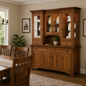 Manitoba Amish Handcrafted Dining Room China Hutch